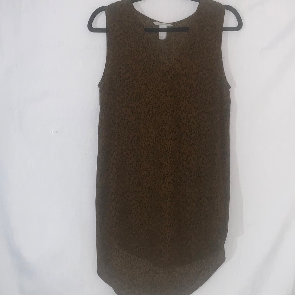 H&M Blouse Animal Print Sleeveless High Low Size 4
